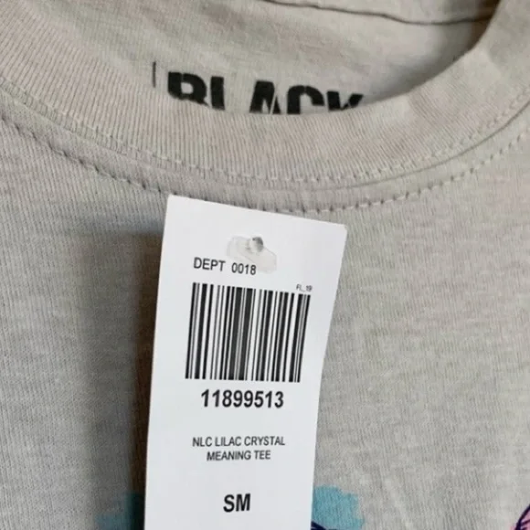 Hot Topic Grey Crystal Meanings T-Shirt Graphic Tee - Picture 8 of 8